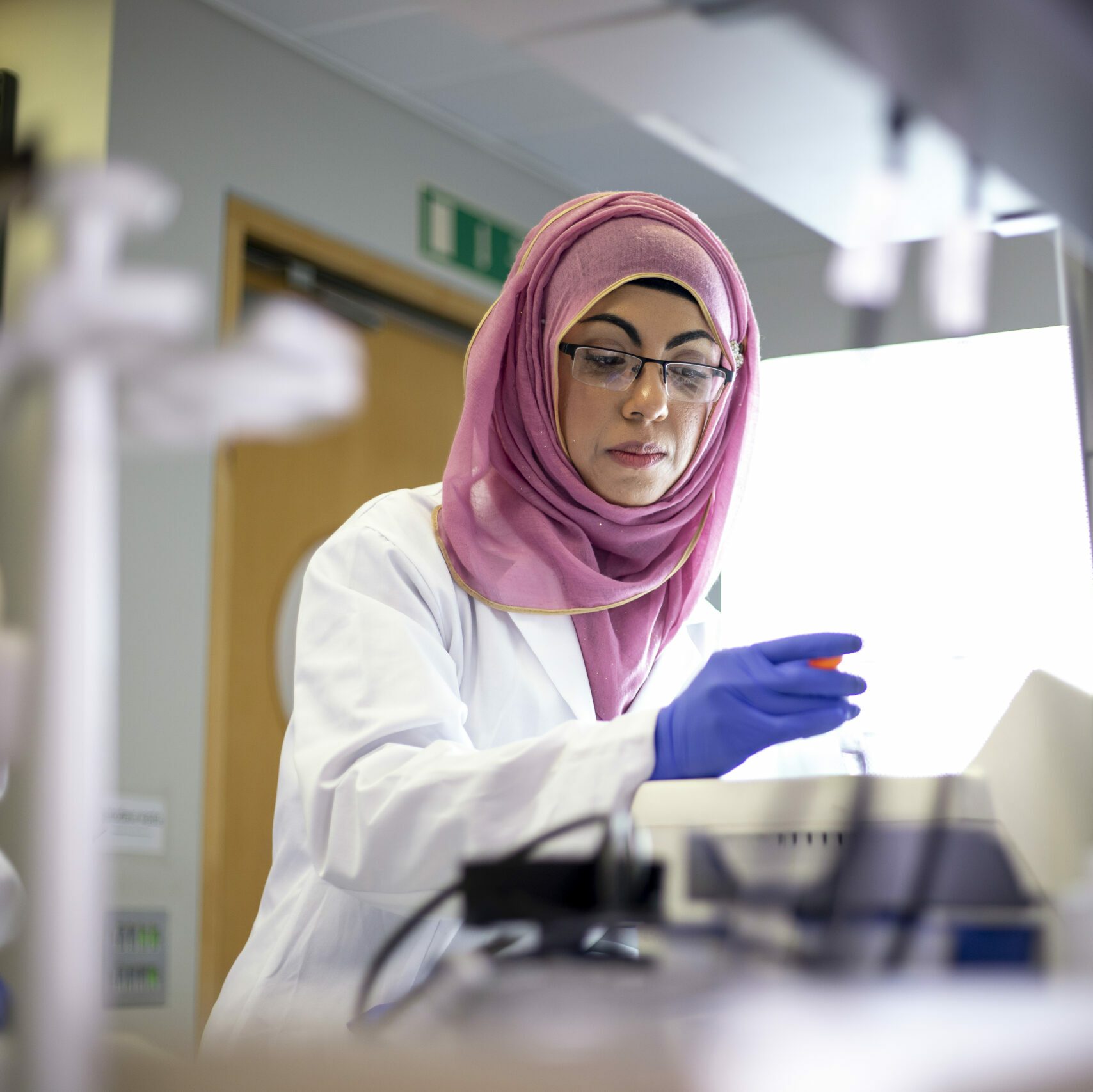 female researcher in lab