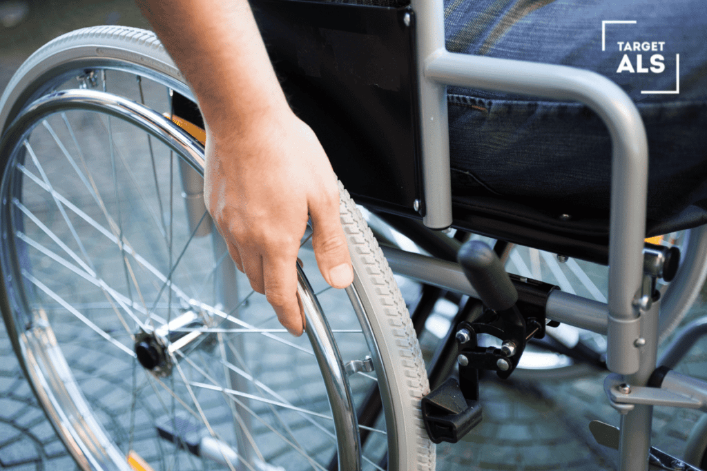 ALS Symptoms: What are the Most Common Symptoms and Diagnosis; person sits in a wheel chair