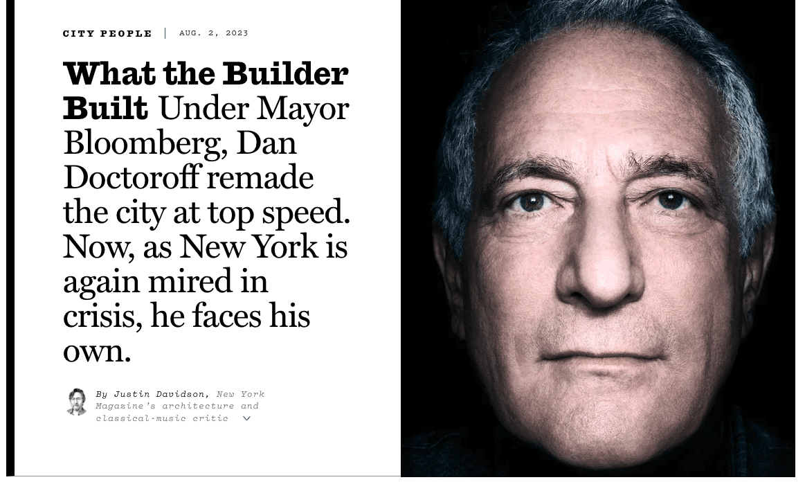 “What the Builder Built”- Dan Doctoroff featured in Curbed